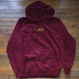 Krooked Eyes Burgundy Corduroy Hoodie